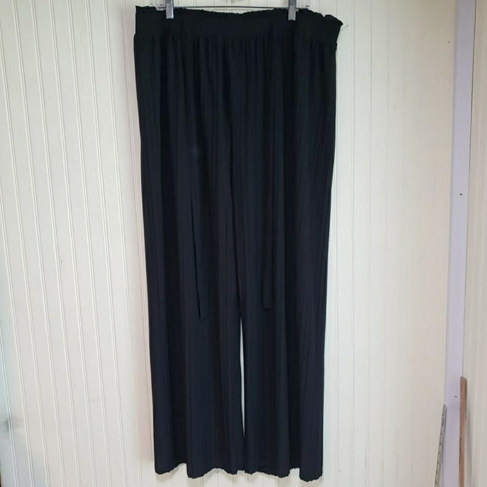 Soho Apparel Dress Pants Womens 3X Black Knit Pull On Elastic Waist Stretch